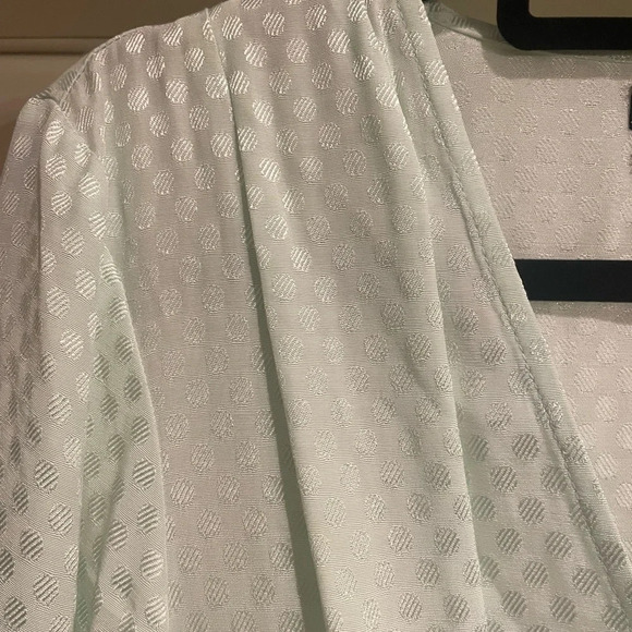 Something Navy Mint Wrap Peplum Blouse - Picture 5 of 10